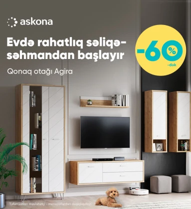 Askona-dan Qonaq otağı üçün Universal Dizayn